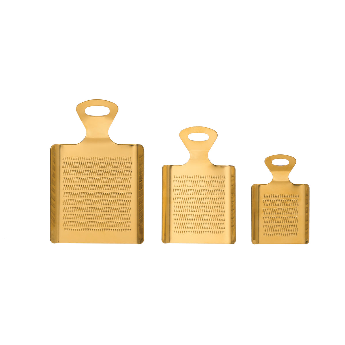 Set of Small Stainless Steel Gold Graters