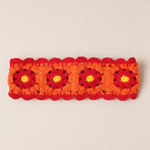Orange Flower Crochet Head Band
