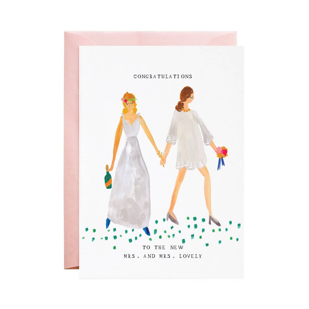 The New Mrs and Mrs - Greeting Card