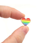 Tiny Heart Gay Flag Enamel Pin
