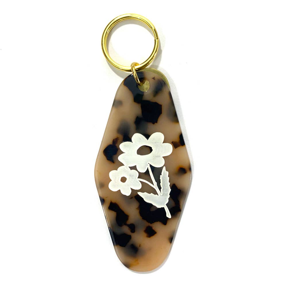 Blossom Floral Press Key Tag