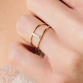 Double Band with Vertical Diamonds