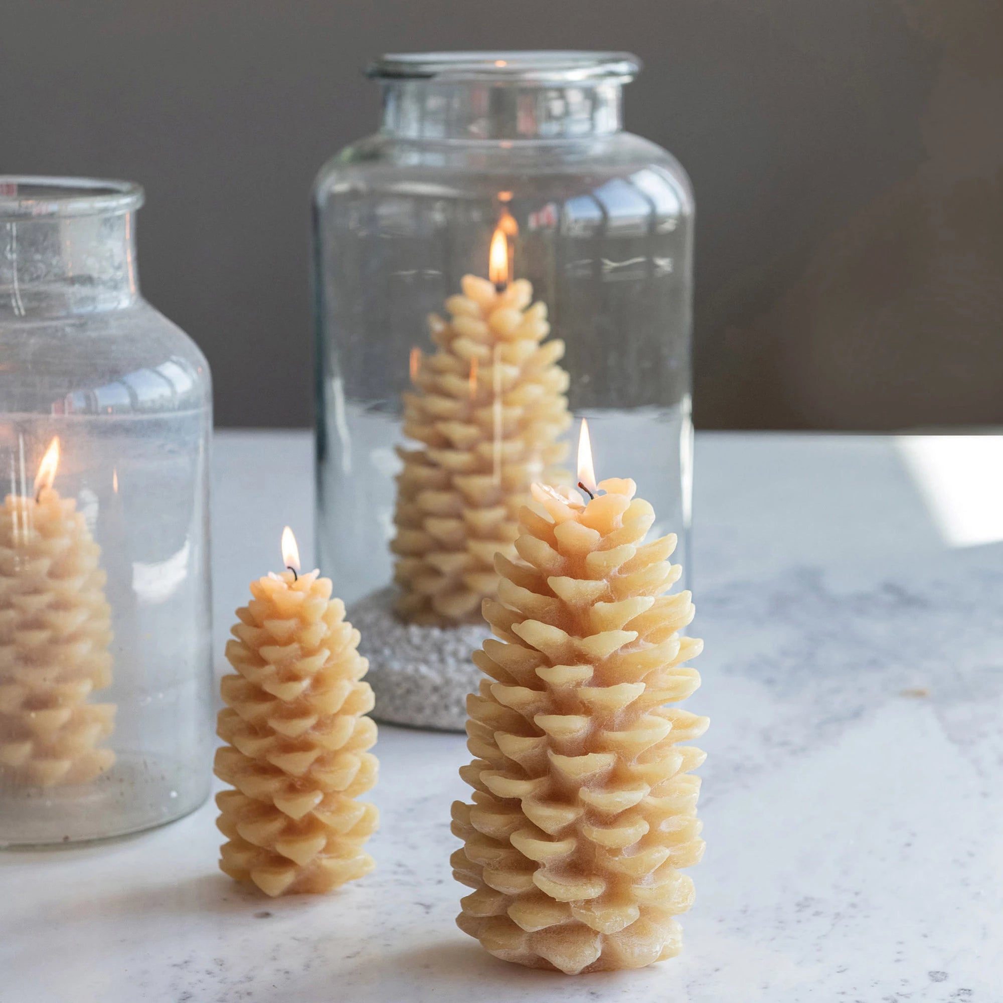 Large Pinecone Shaped Candle