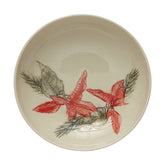 Poinsettia Stoneware Bowl